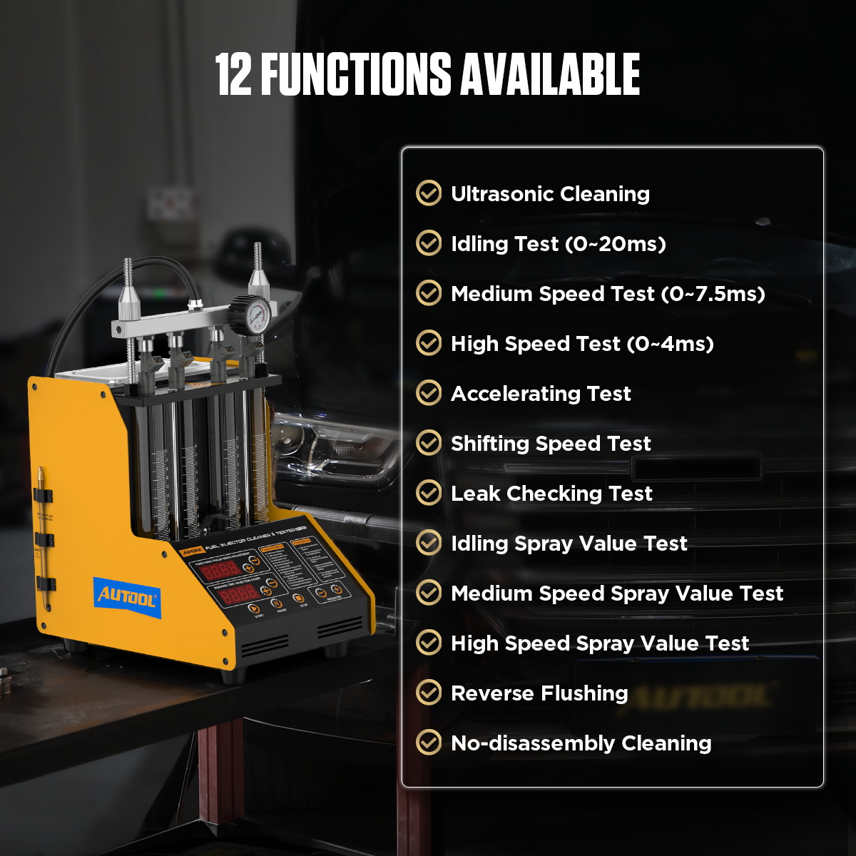 Fuel Injector Tester - Máquina de Limpieza de Inyectores para