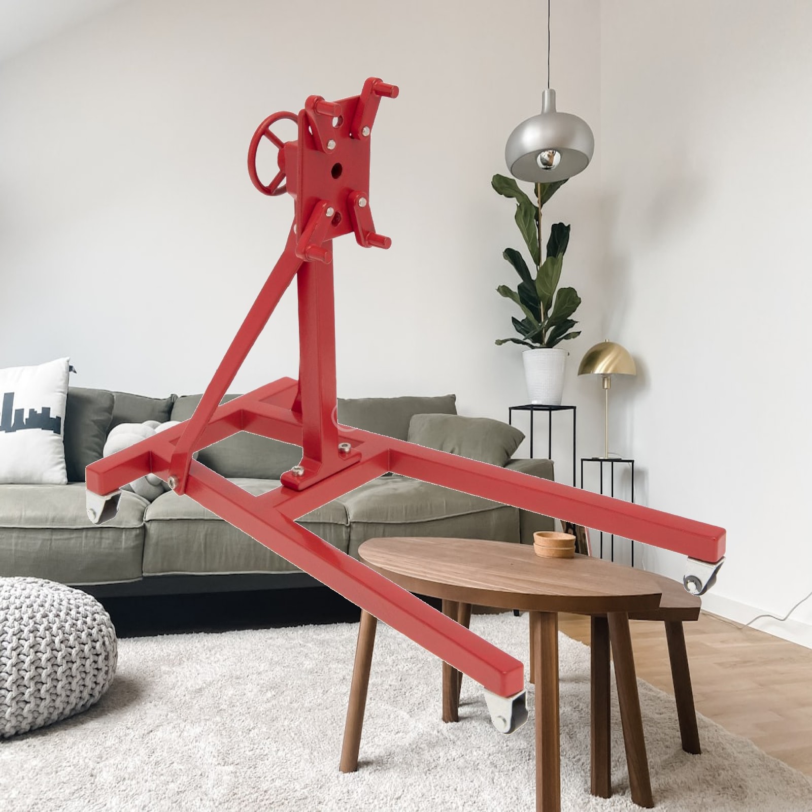 Grúa de metal modelo motorizad - Engine Hoist Crane reseña y precio